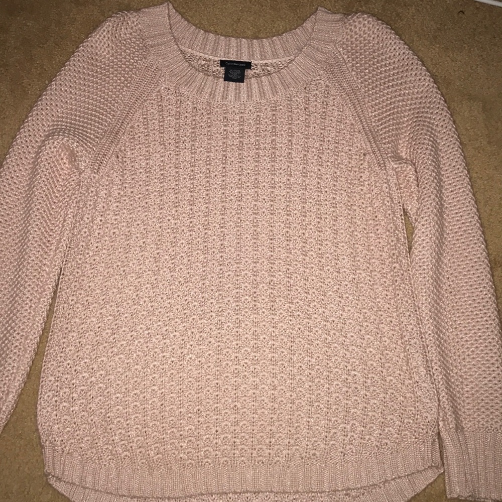 Blush Calvin Klein jeans knit sweater